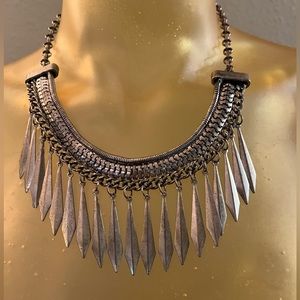 J Jill silver fringe necklace